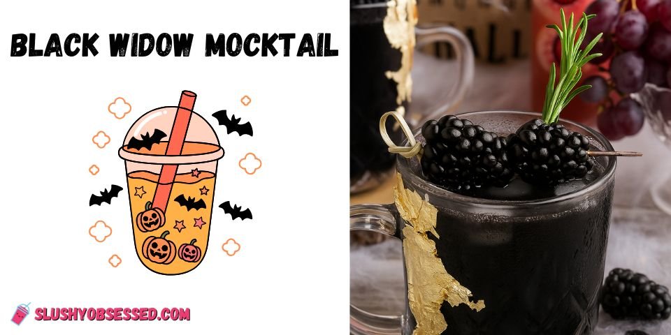 Spooky Black Widow Mocktail